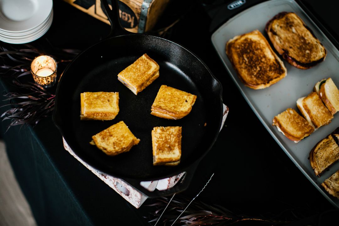 Creative Food Grilled Cheese Chef Station Dream Events & Catering